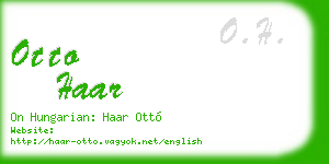 otto haar business card
